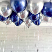 Хром тёмно-синий/серебро - 15шт